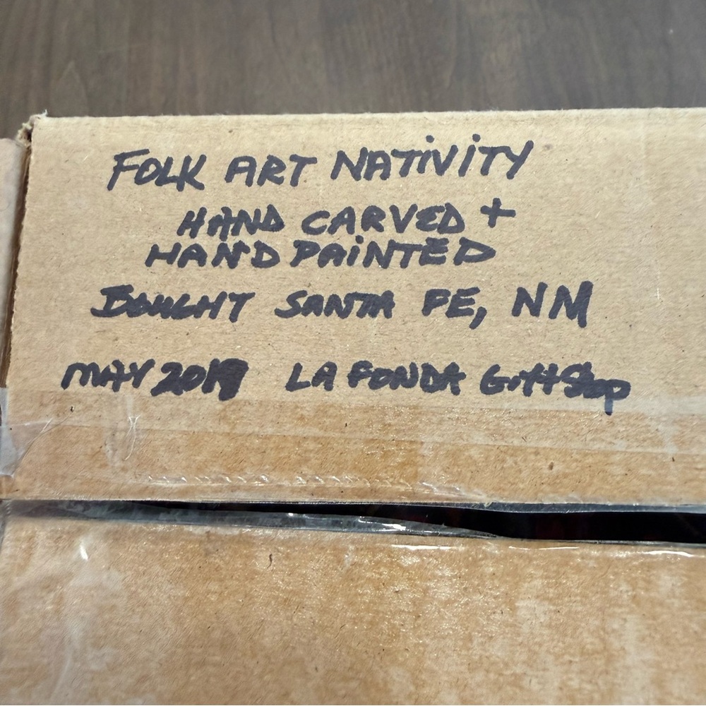 Hand-Painted Wooden Nativity Set - Multicolor Folk Art - Picture 12 of 13